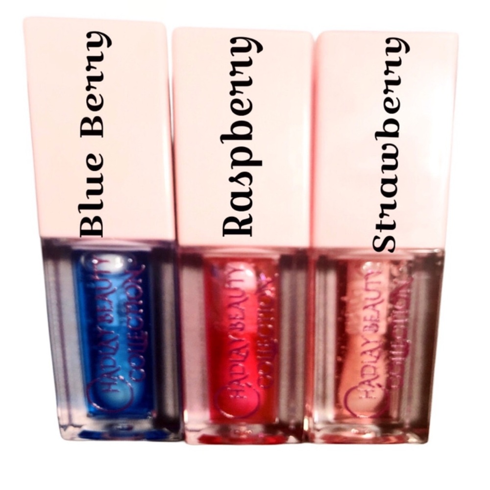 Lip Gloss Set - Blue, Pink, Red